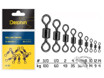 Rolling Swivel A-01/10ks (Velikost Rolling Swivel A-01/10ks BN/2)