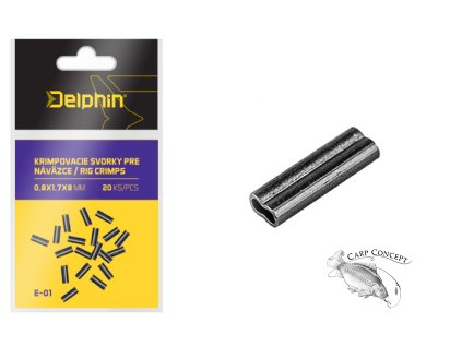 Krimpovací svorky pro návazce/20ks (Velikost Krimpovací svorky pro návazce/20ks 0,8x1,7x8mm)