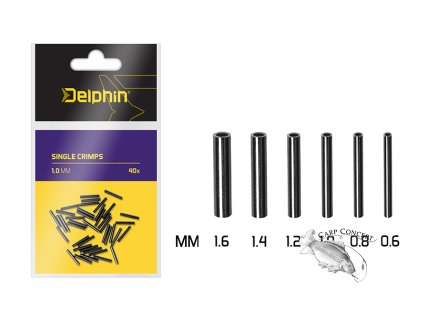 Delphin Single CRIMPS / 40ks (Velikost Delphin Single CRIMPS /40ks 1.0mm)