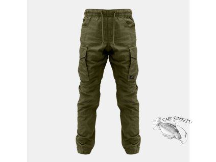 KUMU Lehké kalhoty UTILITY CARGOS khaki (Varianta S)