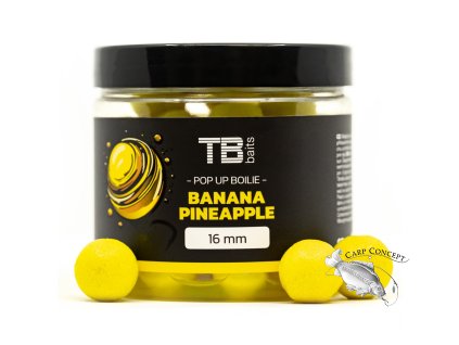 TB Baits Plovoucí Boilie Pop-Up Yellow Banana Pineapple + NHDC 65 g (Varianta 12 mm)