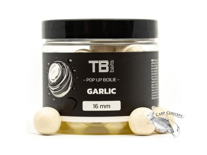 TB Baits Plovoucí Boilie Pop-Up White Garlic + NHDC 65 g (Varianta 12 mm)