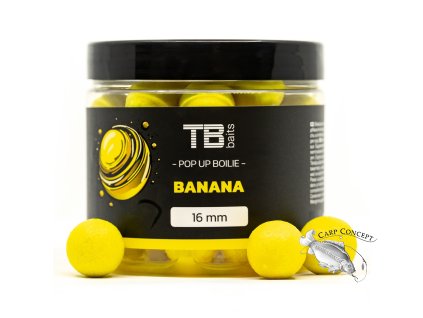 TB Baits Plovoucí Boilie Pop-Up Banana + NHDC 65 g (Varianta 12 mm)