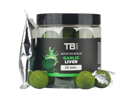 TB Baits Boosterované Boilie Garlic Liver 120 g (Varianta 20 mm)