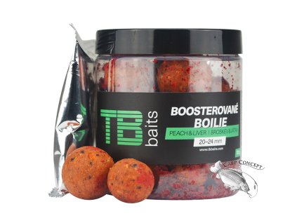 tb baits boosterovane boilie peach liver 120 g 20 24 mm
