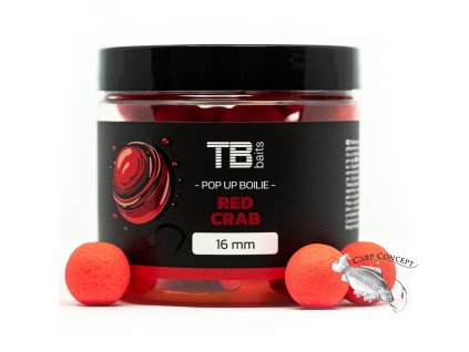 TB Baits Plovoucí Boilie Pop-Up Red Crab + NHDC 65 g (Varianta 12 mm)