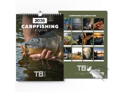 tb baits rybarsky kalendar carpfishing 2026 33x46 cm
