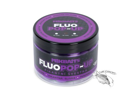 Mikbaits Plovoucí fluo boilie 150ml Pikantní švestka (Varianta 14mm)