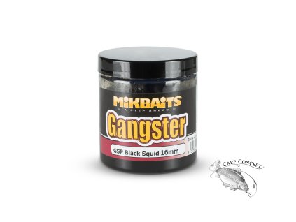 Mikbaits Gangster boilie v dipu 250ml GSP Black Squid (Varianta 16mm)