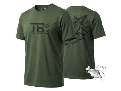 TB Baits Tričko Hidden Carp Green (Varianta S)