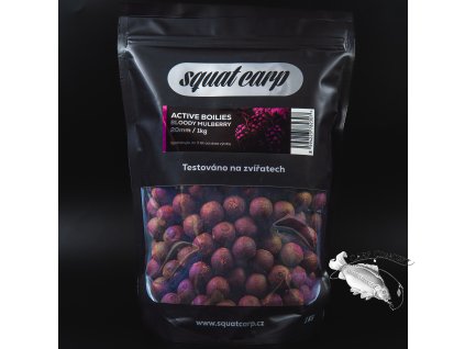 Active Boilies BLOODY MULBERRY (Varianta Active Boilies Bloody Mulberry 1kg 20mm)