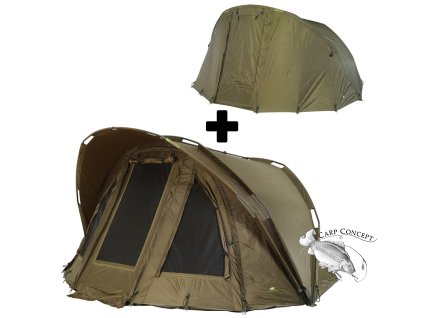 Giants fishing Bivak Gaube Bivvy 2 Man + Druhý plášť Gaube 2 Man Overwrap