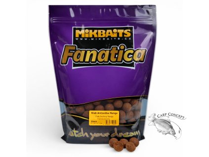 Fanatica boilie Krab Ančovička Mango (Varianta Fanatica boilie Krab Ančovička Mango 900g 20mm)