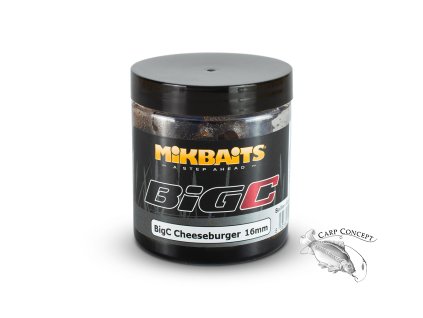 Mikbaits BiG boilie v dipu 250ml BigC Cheeseburger (Varianta Mikbaits BiG boilie v dipu 250ml BigC Cheeseburger 16mm)