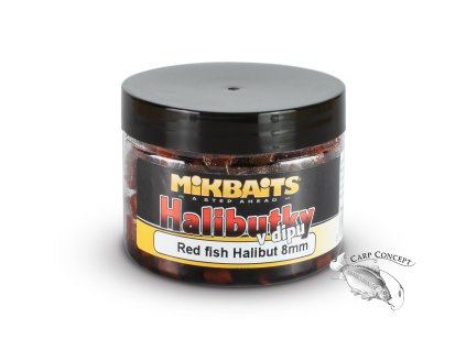 Mikbaits Halibutky v dipu Red Fish Halibut (Varianta Mikbaits Halibutky v dipu Red Fish Halibut 150ml 8mm)