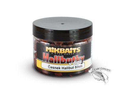 Mikbaits Halibutky v dipu Česnek Halibut (Varianta Mikbaits Halibutky v dipu Česnek Halibut 150ml 8mm)