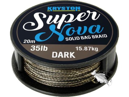 Kryston pletené šňůrky Super Nova Dark tmavý 20m (Varianta Kryston pletené šňůrky Super Nova Dark tmavý 20m 15lb)