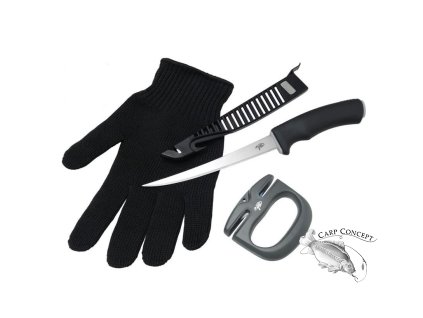 Giants fishing Sada nůž, rukavice a brousek Combo Filet