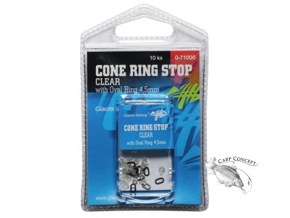 Giants fishing Slídová zarážka s kroužkem Cone Ring Stop Clear with Oval Ring 4,5mm