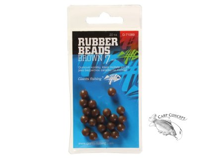 Giants fishing Gumové kuličky Rubber Beads Transparent Brown 6mm,20ks