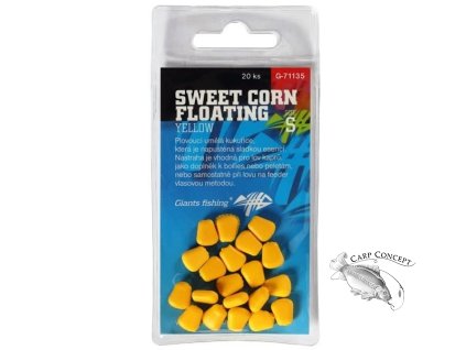 Giants fishing Umělá nástraha Sweet Corn Floating Yellow,vel.S/20ks