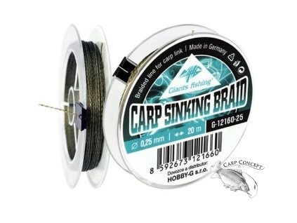 Giants fishing Carp Sinking Braid 20m (Varianta 0,14mm)