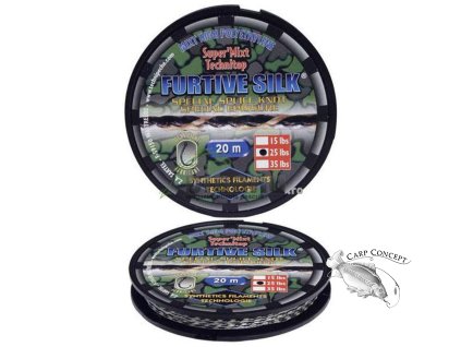 Technipeche Těžká Splétaná šňůra FURTIVE SILK 20 m (Varianta 25 lbs)
