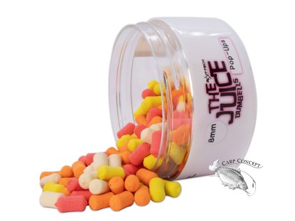 Bait-Tech plovoucí nástraha The Juice Dumbells - Pop-Ups 8 mm 100 ml