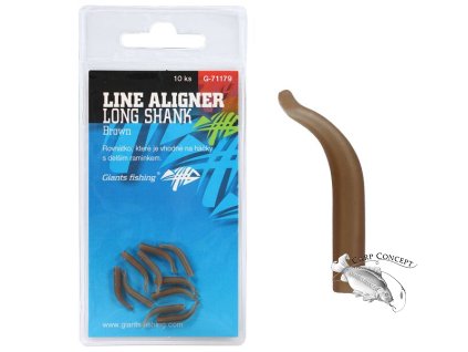 Giants fishing Rovnátka na háček Line Aligner Long Shank Large Brown (Hook 2-6) 10ks