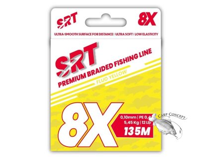 Sert splétaná šnůra 8X SRT Fluo Yellow 135M (Varianta 0,10mm/6,36kg)