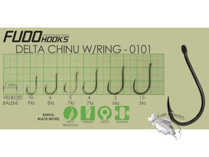 Fudo Hooks Fudo Delta Chinu Ringed 6 (bal.8ks) (Velikost Fudo Delta Chinu Ringed 1,5 (bal.5ks))