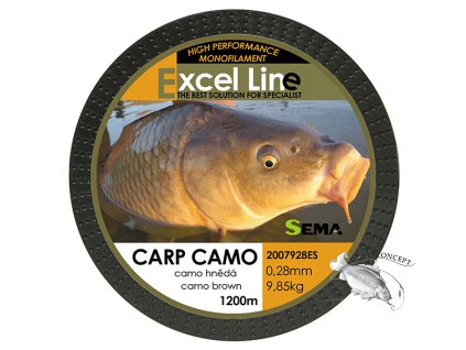 SEMA Carp camo hnědá 0,33 (Velikost Carp camo hnědá 0,20)