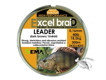 SEMA Leader 200lbs 300m hnědá (Velikost Leader 30lbs 300m hnědá)