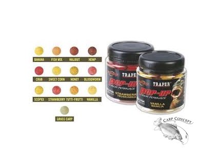 Traper Boilies Pop Up Expert 18mm Vanilka 50g (Velikost Boilies Pop Up Expert 18mm Banán 50g)