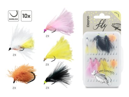 Sada umělých mušek Delphin FLY / 10ks