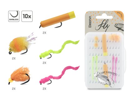 Sada umělých mušek Delphin FLY / 10ks