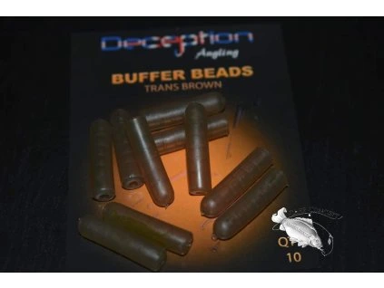 Buffer beads Trans Brown Qty 10