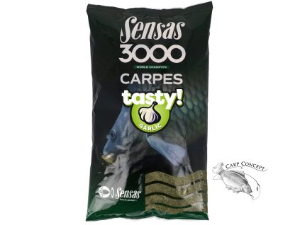 Sensas Krmení 3000 Carp Tasty Garlic (kapr česnek) 1kg