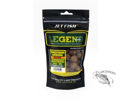 JET fish Legend Range - Extra tvrdé boilie 250g - 20mm : FERMENTOVANÁ ANČOVIČKA