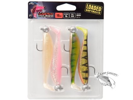 Fox Rage Gumová Nástraha Zander Pro Loaded Uv Mixed Colour Packs 10cm, 10g, 3/0