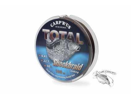 Carp´R´Us Pletená šňůra Total Shockbraid (Varianta Carp´R´Us Total Shock Braid 0,41mm, 100m, 22,68kg/50lb)