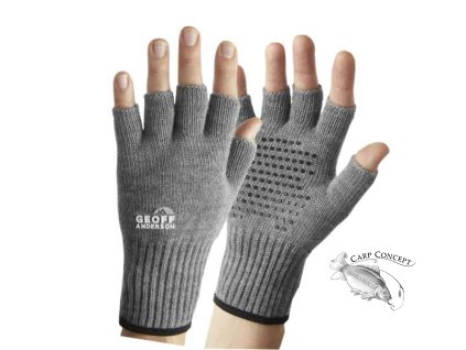 Geoff Anderson rukavice bez prstů Merino šedé