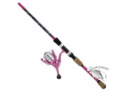1061616 okuma set fin chaser x combo 1 98m fnx 30 ruzovy prut navijak vlasec