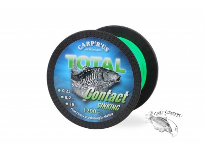 Carp´R´Us Kmenová šňůra Total Contact Sinking Green (Varianta Carp´R´Us Total Contact Sinking Green 300m, 0,25mm, 8,2kg/18lb)