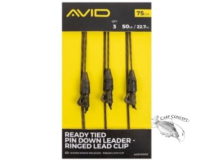 Screenshot 2023 05 03 at 14 47 30 Avid Carp Montáž Ready Tied Pin Down Leader Ringed Lead