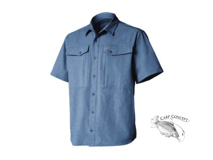 Košile Zulo II Geoff Anderson krátký rukáv - modrá (Variant Velikost: S)