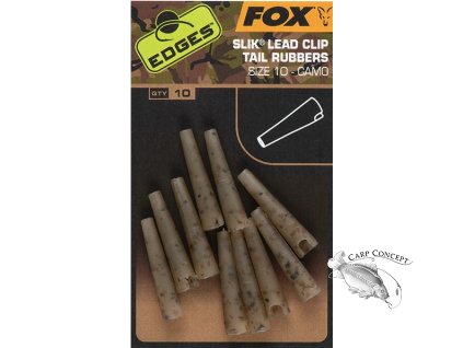 Screenshot 2023 06 12 at 14 36 33 Fox Převleky Edges Camo Silk Lead Clip Tail Rubbers 10 ks Velikost 10