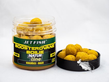 JET FISH Natur line Boosterované boilie 250ml - 20mm : KUKUŘICE