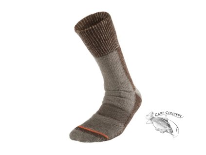 Merino ponožky Geoff Anderson Woolly sock hnědé (Variant Velikost: S-EU 37-40)