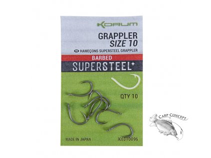 Korum Háčky Supersteel Grappler Hooks Barbed 10ks